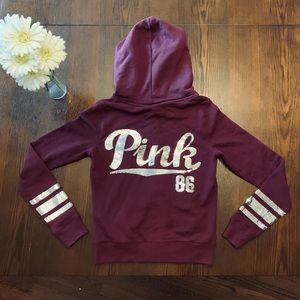 PINK Victoria's Secret Tops - Pink Sequins Hoodie PINK Victoria's Secret Tops - Pink Sequins Hoodie